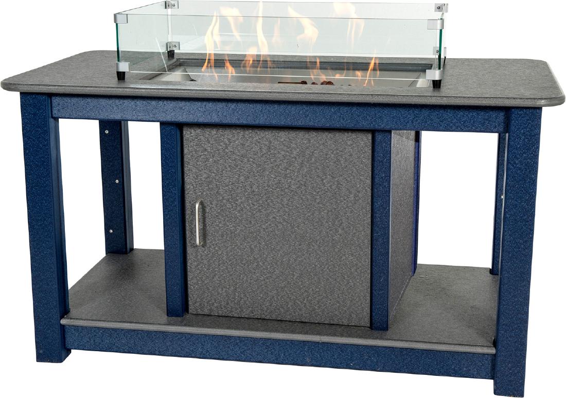 poly gas fire table