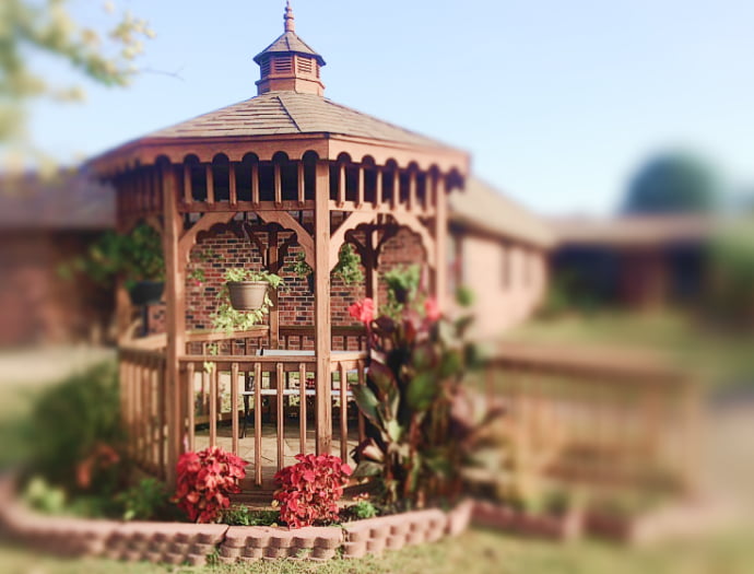 wooden gazebo